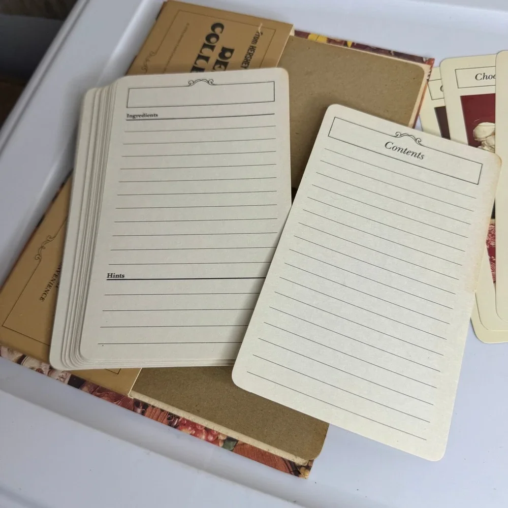 Vintage 1976 Hersheys Cocoa The Dessert Collector Recipe Card Box Set 29 Cards